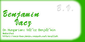 benjamin vacz business card